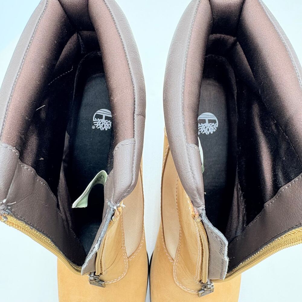 Timberland leather 3.75" heel boots, overall height 8" - Picture 5 of 6